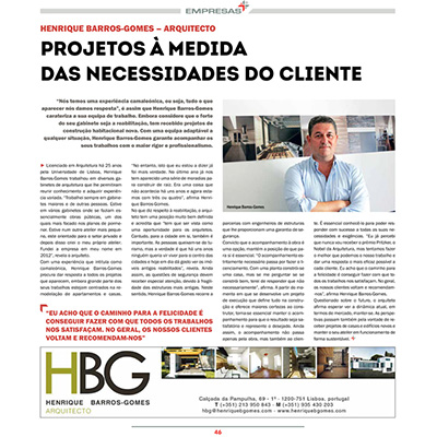 Interview of Henrique Barros-Gomes to  'Empresas +' from Público Newspaper